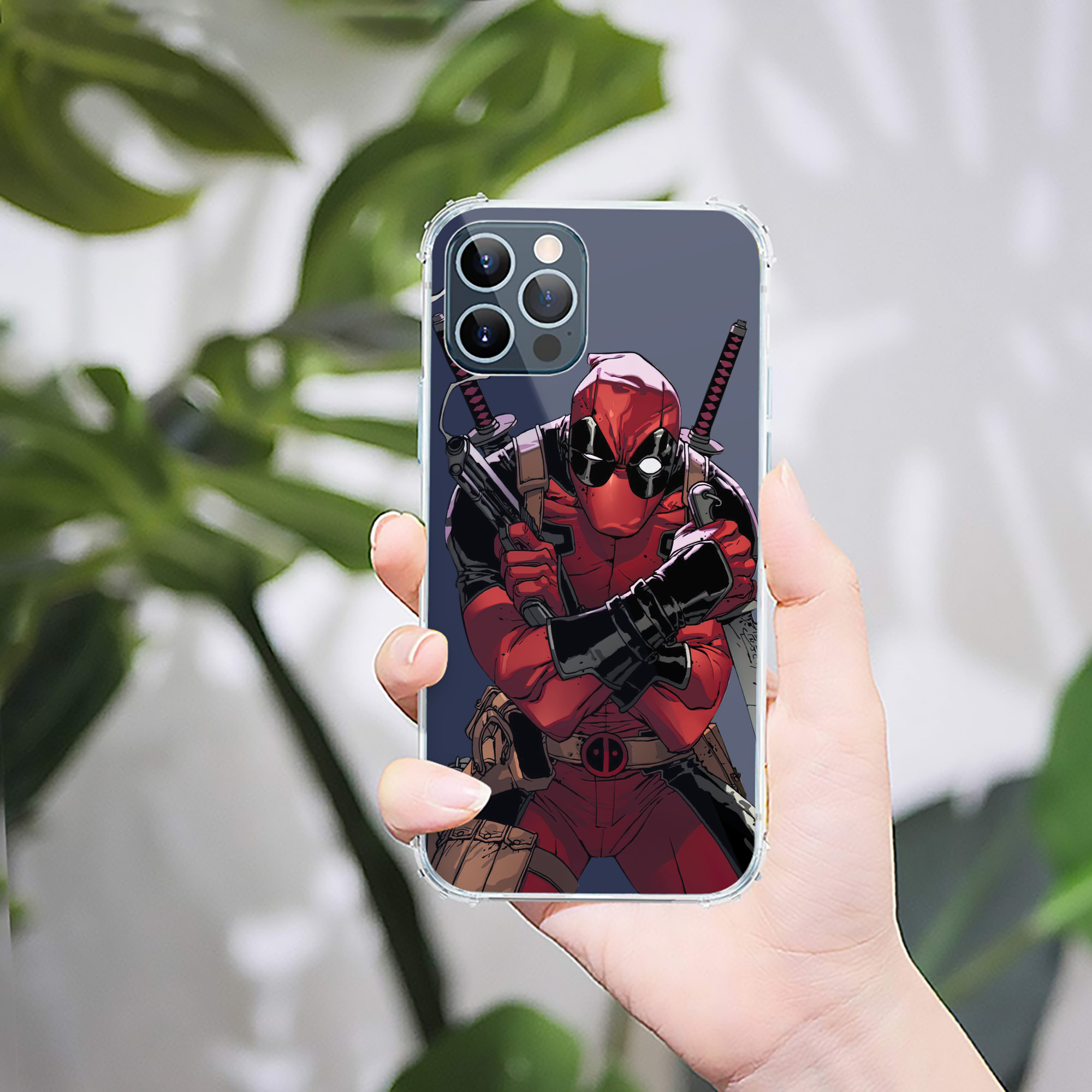 （画像用） Deadpool デッドプール 【iPhone 12シリーズ対応】透明スマホケース（クリアソフトケース）